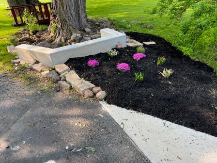 Finished new culvert landscaped by client